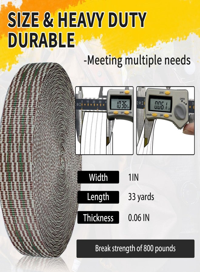 WEBSUKA Polypropylene Webbing Strap 3+Colors – 0.9"& 1"& 2" – 25 33Yards Heavy Duty Webbing Roll, Flat Webbing Strap for Indoor&Outdoor Gear, Climbing, DIY Crafting, Repairing Camouflage 1"-33yards - Image 3