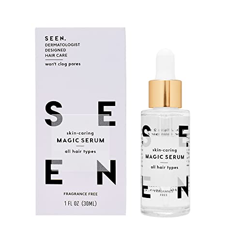 SEEN Magic Serum Fragrance Free  NonComedogenic  SulfateFree Hair Serum Anti Frizz DermatologistDeveloped  Safe for Sensitive Eczema  Acne Prone Skin