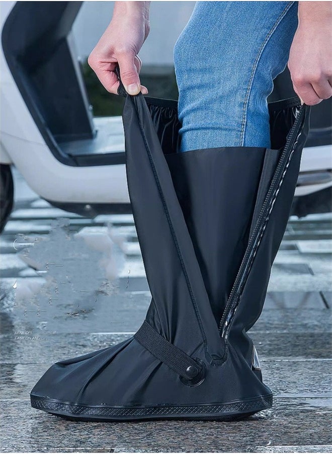 Loquat Children's High Rain Boots Cover Black  - Image 3