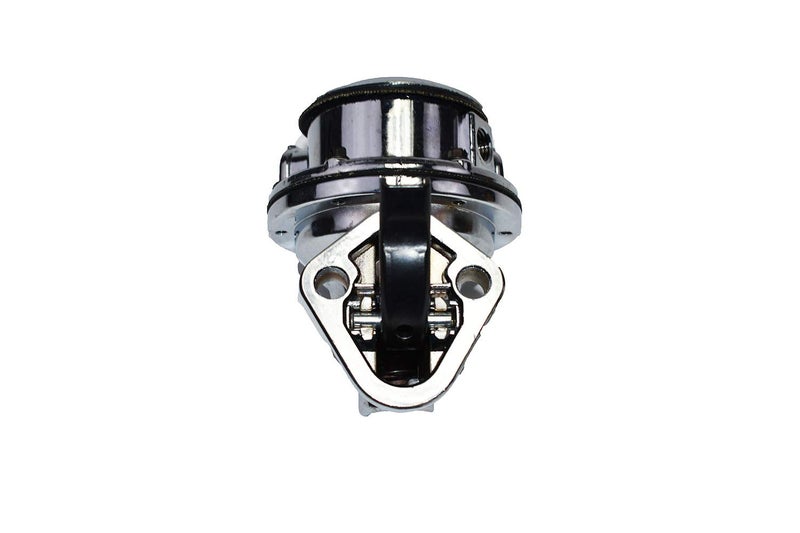 A-Team Performance 12-834 Fuel Pump Small Block Two-Valve Mechanical - Chrome, 6 PSI, 80 GPH - Inline 1/4" NPT Inlet & Outlet with Gaskets - Compatible with Chevy & GMC 262-400 Small Block Engines - Image 4