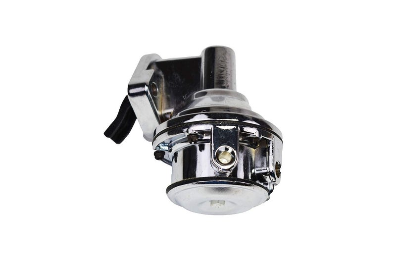 A-Team Performance 12-834 Fuel Pump Small Block Two-Valve Mechanical - Chrome, 6 PSI, 80 GPH - Inline 1/4" NPT Inlet & Outlet with Gaskets - Compatible with Chevy & GMC 262-400 Small Block Engines - Image 3