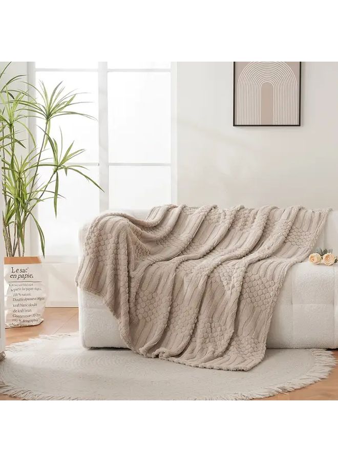 Pink Fluffy Lightweight Fleece Throw Blanket 59x79 Inches for Couch Sofa All Season Cozy Decor - Image 5