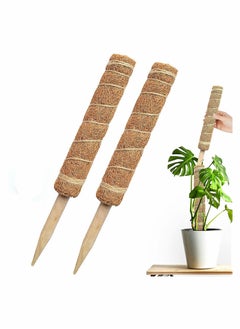 KASTWAVE Moss Pole - 26 Inch Moss Pole for Plants Monstera, 2 Pack 15.4 Inches Coco Plant Pole  - Image 1