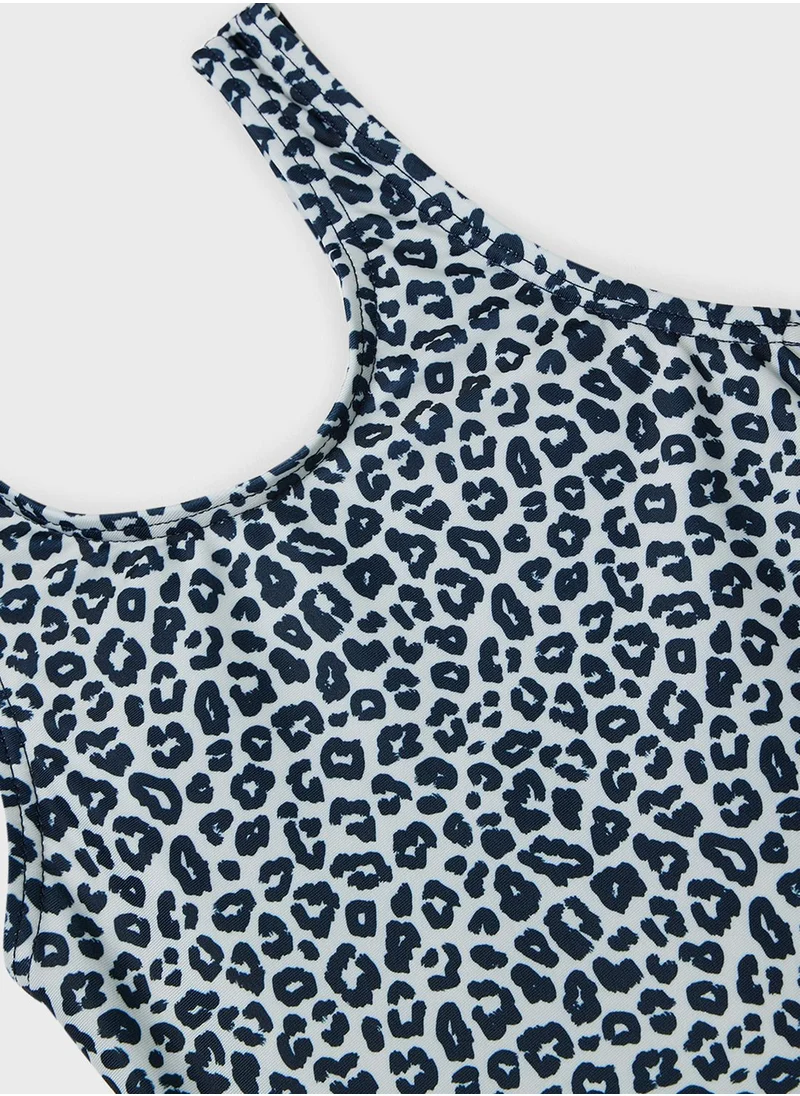 NAME IT Kids Leopard Print Swimsuit