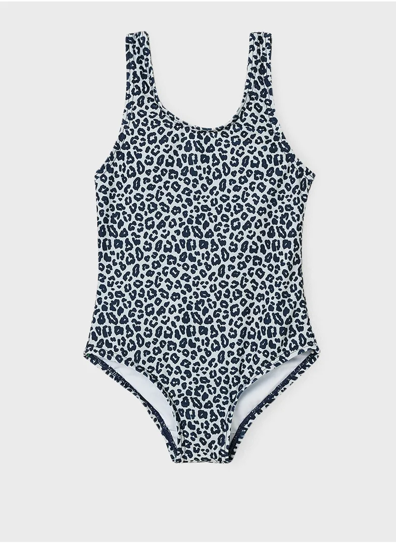 NAME IT Kids Leopard Print Swimsuit