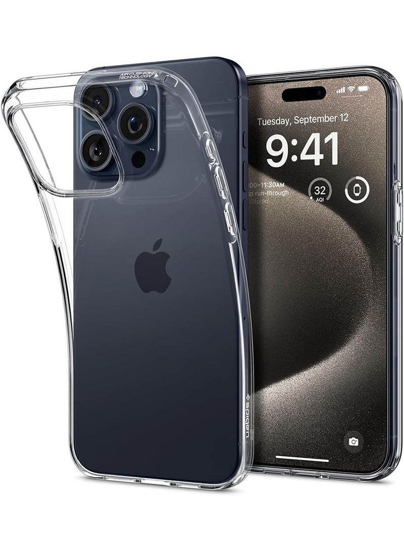 Spigen Liquid Crystal for iPhone 15 Pro Case Cover - Crystal Clear - Image 1
