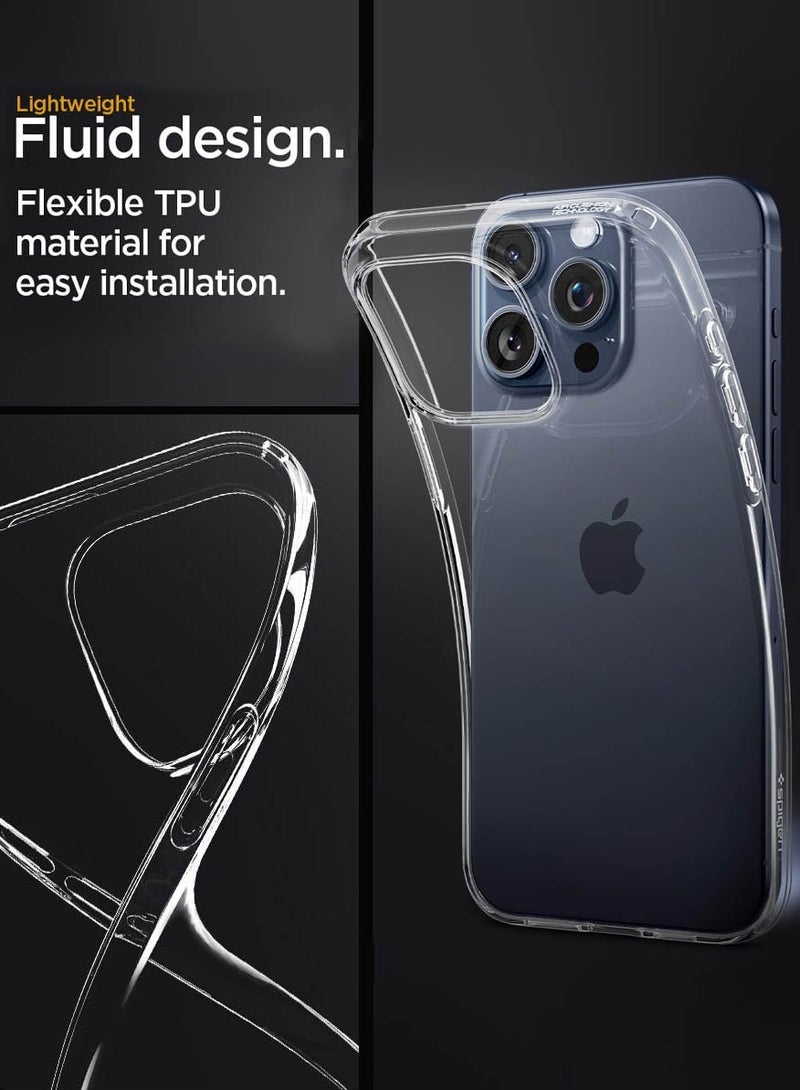 Spigen Liquid Crystal for iPhone 15 Pro Case Cover - Crystal Clear - Image 4