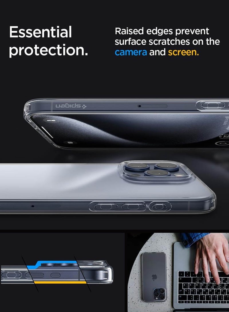 Spigen Liquid Crystal for iPhone 15 Pro Case Cover - Crystal Clear - Image 5