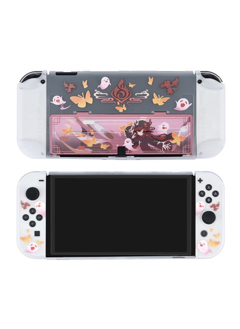Genshin Impact Hu Tao Case Compatible with Nintendo Switch OLED and Joy Con's Slim Case - OLED Switch's shock-absorbing and anti-scratch skin case