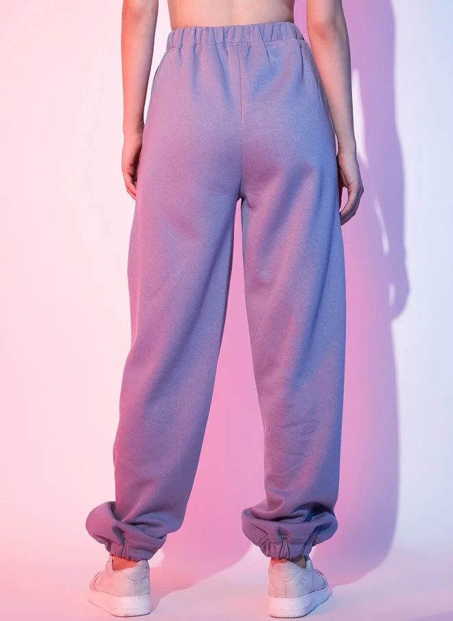 STREET 9  Lavender Loose Fit Joggers for Women for Women | Best Price UAE