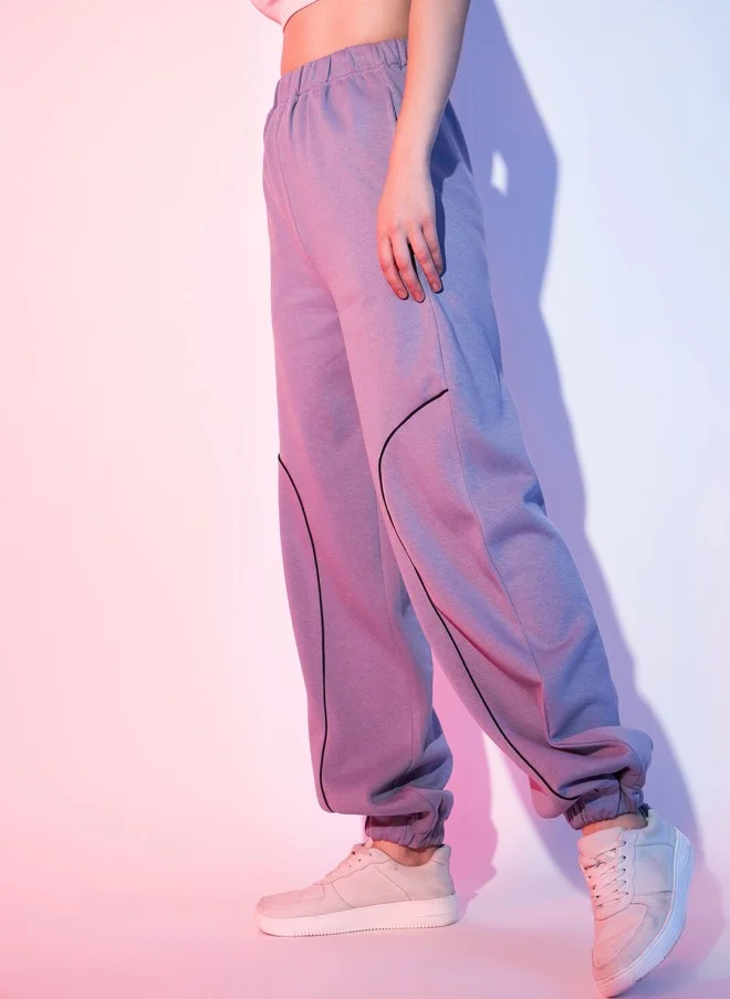 STREET 9 Lavender Loose Fit Joggers for Women