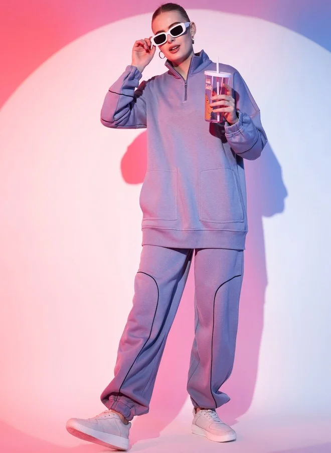 STREET 9  Lavender Loose Fit Joggers for Women for Women | Best Price UAE