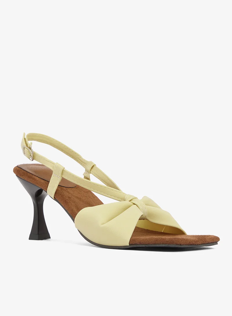 ELLA Mid Heel Sling Back Square Toe Heels
