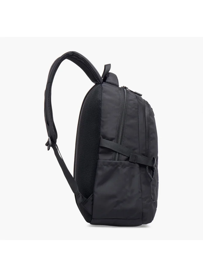 Kappa Unisex Logo Print Backpack with Adjustable Straps and Zip Closure - 17x35x48 cm