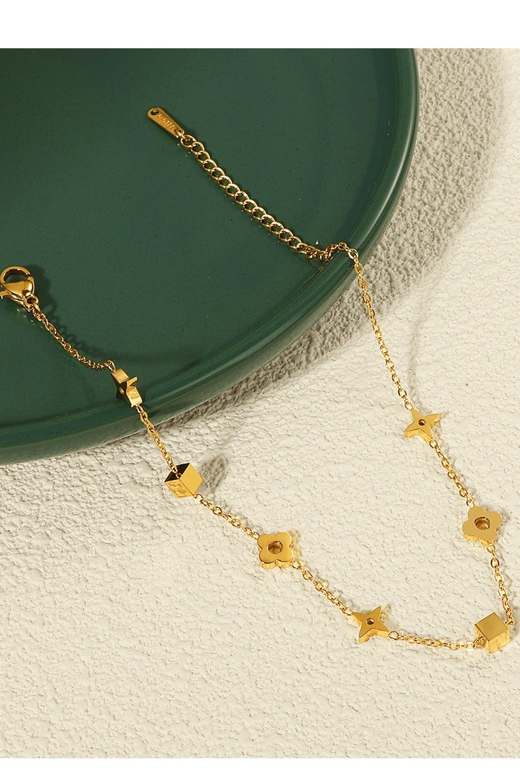 Showday Anklet for ladies in gold, waterproof anklet adjustable (22-27cm) stainless steel I women foot jewelry - Image 3