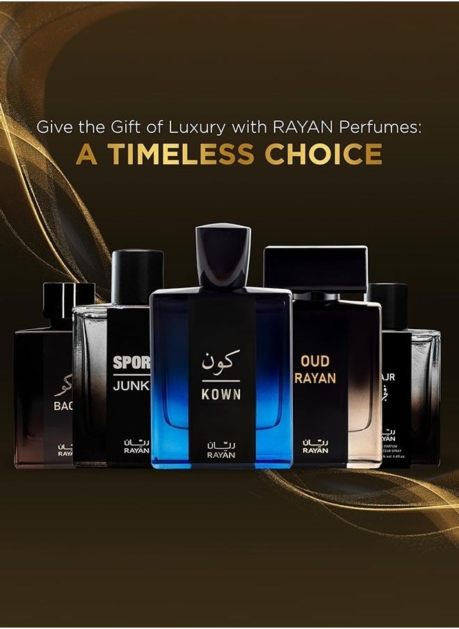 RAYAN Kown Modern Oud Perfume for Men - Long Lasting Arabian Eau De Parfum, 100mL (3.34 Fl oz), Contains Bergamot, Lavender, Cypress, Cardamom, Oud & Cedarwood, Ideal Gift for Him for Ramadan & Eid - pzsku/ZD5AEA758B56D0E4067D3Z/45/_/1715248427/a546bf3b-6693-4753-b422-c7c37f1d24a4