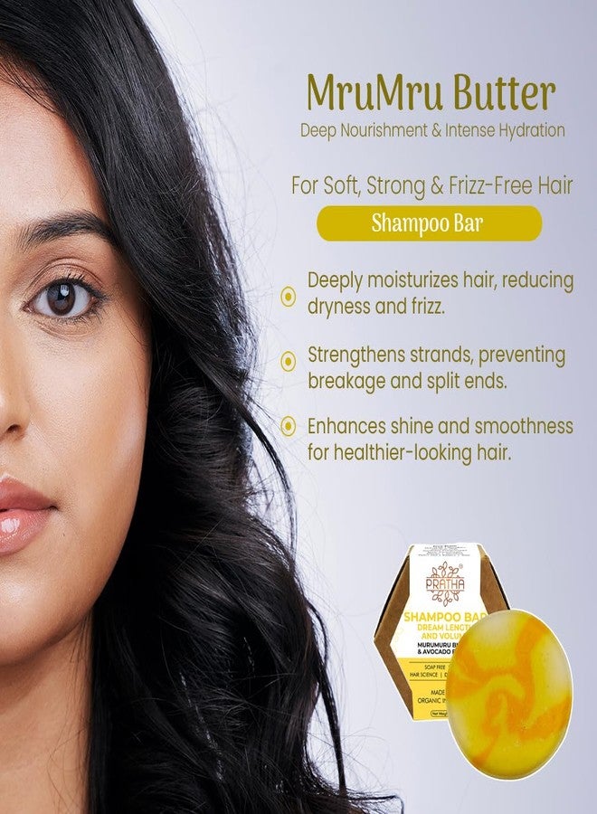 Pratha Naturals Shampoo Bar with Murumuru Butter and Avocado Butter - Sulfate Free Hair Care for Men & Women 100 gm - Image 3