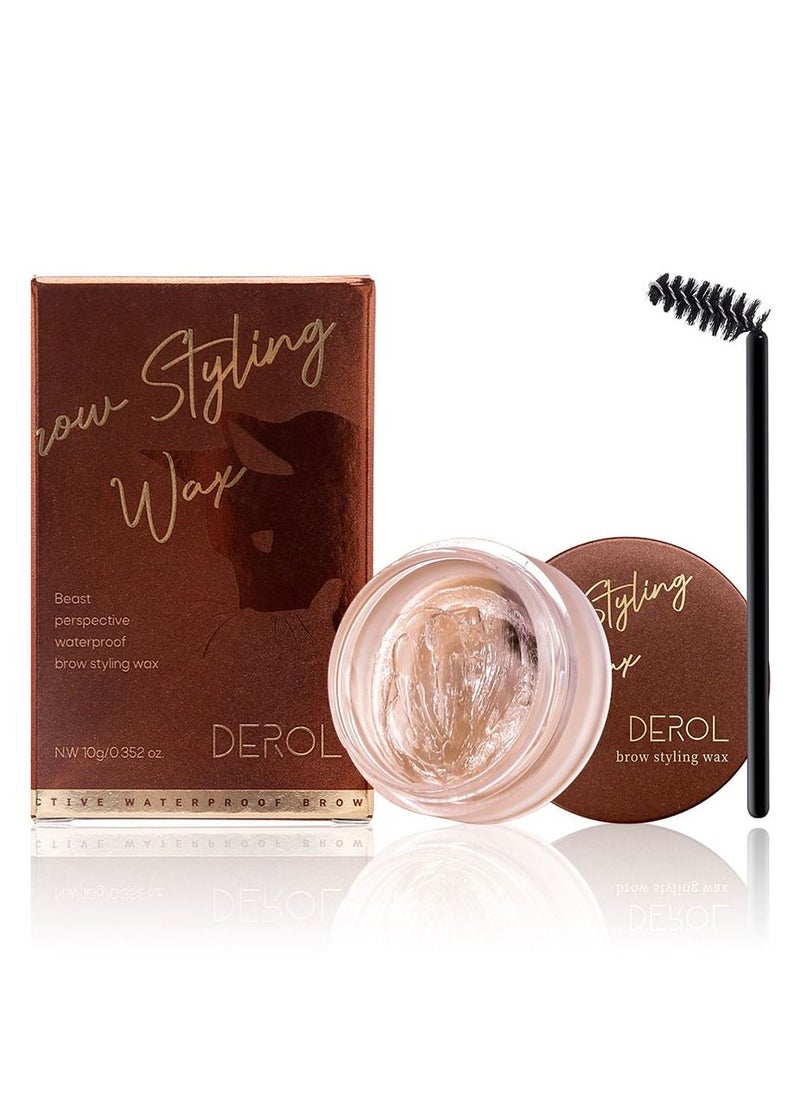 DEROL Eyebrow Pomade Set Soap Brow Kit Eyebrows Wax Gel Dip Brows Styling Cream Long Lasting Waterproof with Eyebrow Brush Gel Natural Makeup Secure Hold Clear 10g  - Image 1