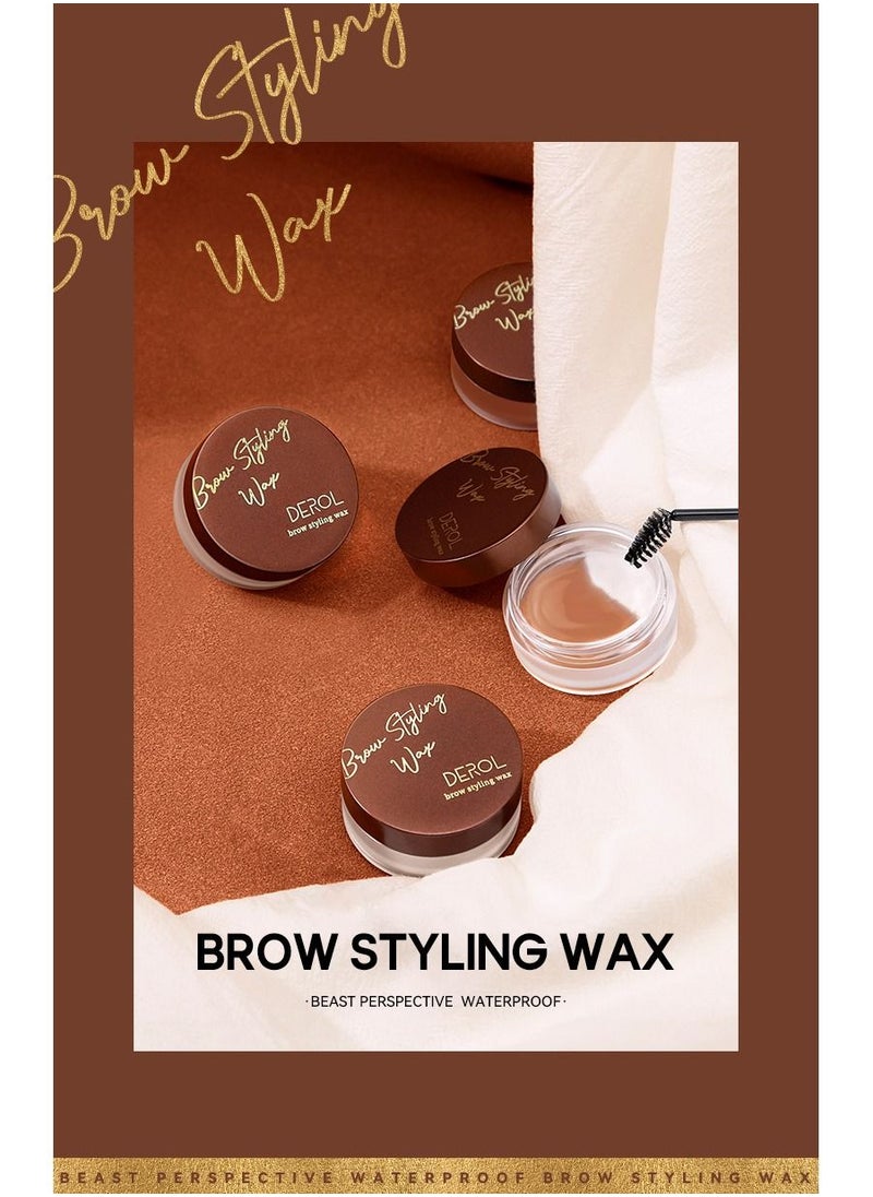 DEROL Eyebrow Pomade Set Soap Brow Kit Eyebrows Wax Gel Dip Brows Styling Cream Long Lasting Waterproof with Eyebrow Brush Gel Natural Makeup Secure Hold Clear 10g  - Image 4