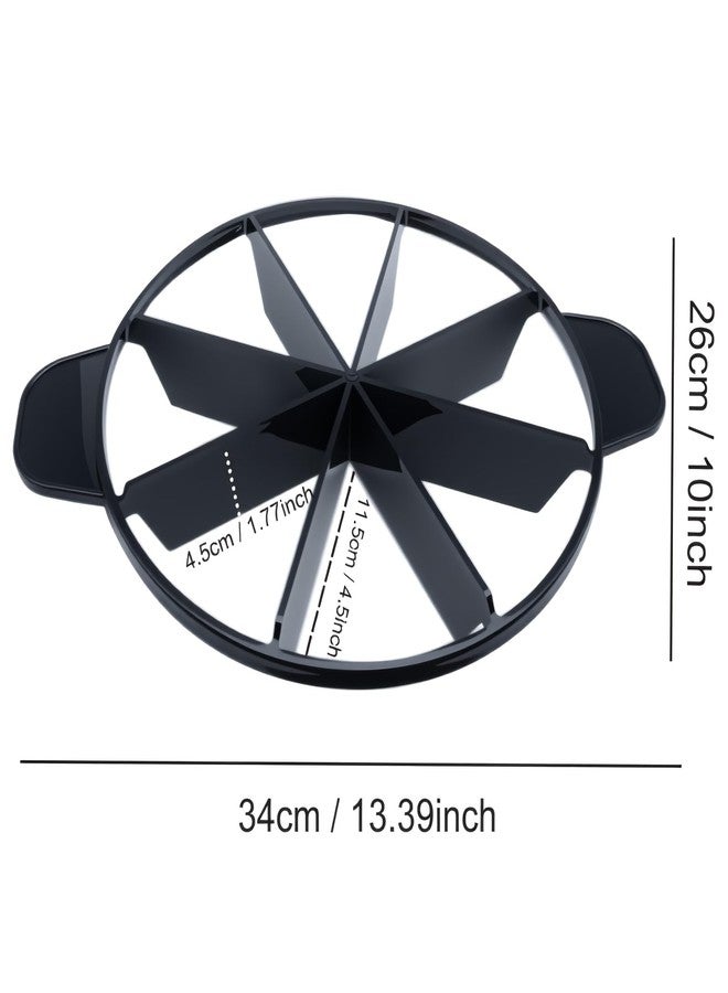 OZXNO OZNXO 1 Pcs Pie Cutter Press Plastic Cake Cutter 8-Cut Cake Slicer for Even Slices with Side Handle (Black) - Image 2