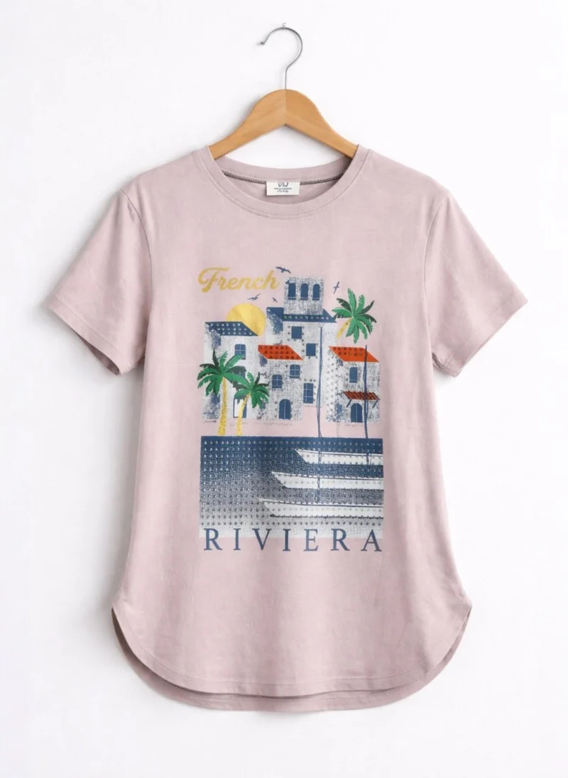 victor and jane Girls French Riviera Embellished T-Shirt (Relaxed fit)