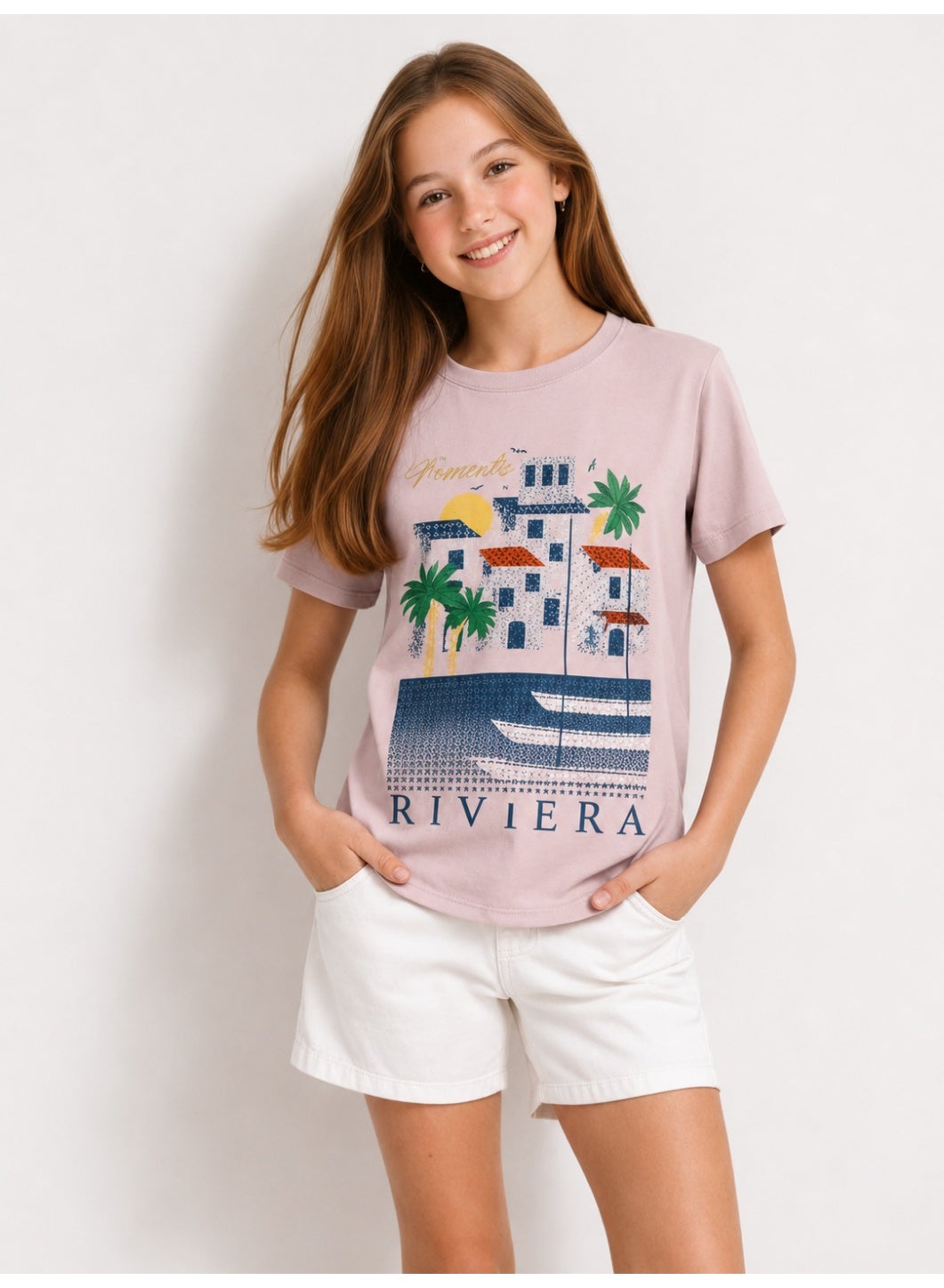 victor and jane Girls French Riviera Embellished T-Shirt (Relaxed fit)