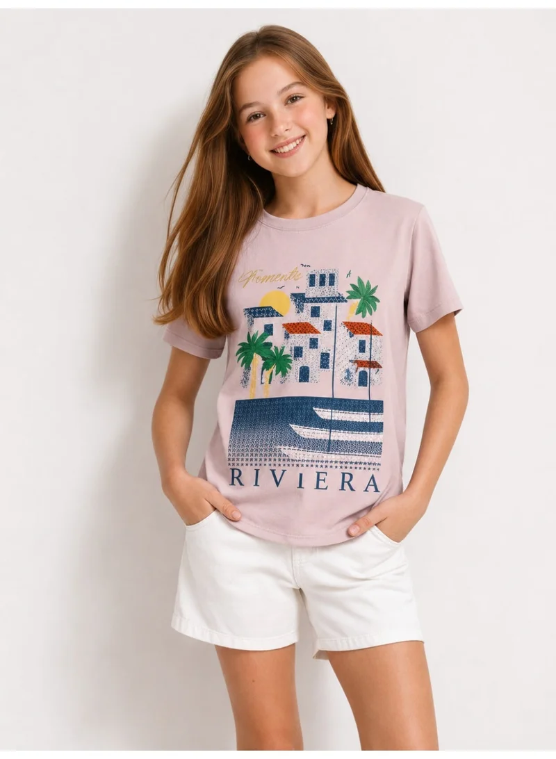 Girls French Riviera Embellished T-Shirt (Relaxed fit)