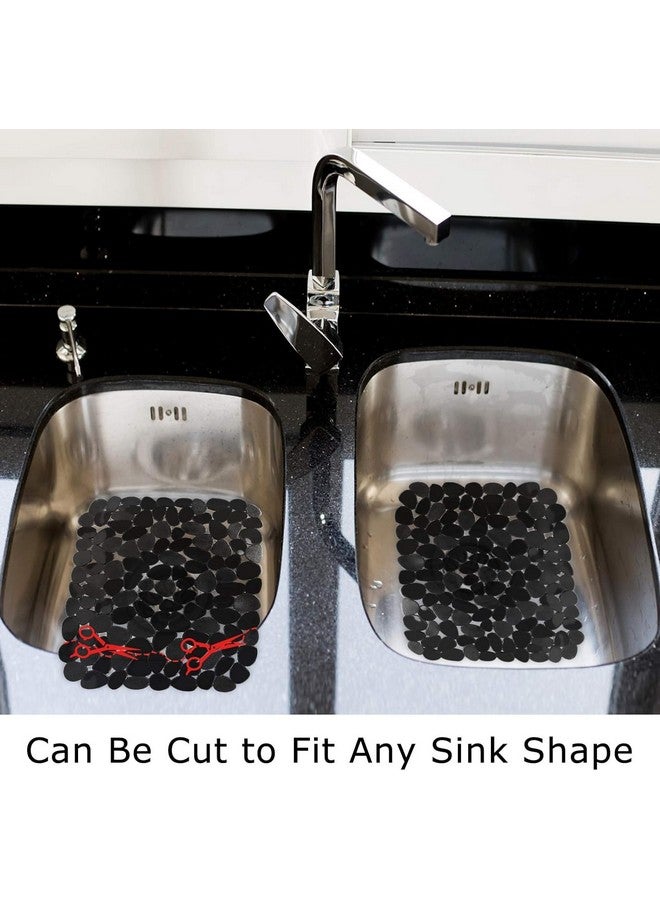 EZYHOME Kitchen Sink mat Set for Bottom of Kitchen Sink, Adjustable PVC Sink Mat Protector for Stainless Steel/Porcelain Sink, Quick Draining Dish Drying Mat (15.8inch x 12inch) - Image 3