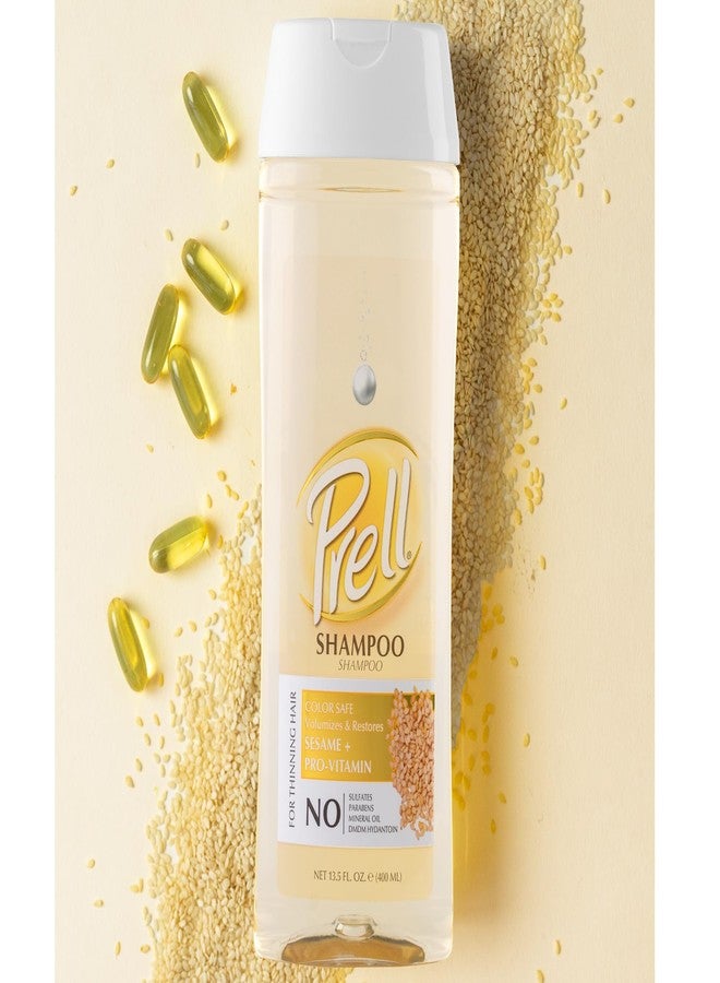 Prell Sesame + Pro-Vitamin Shampoo for Thinning Hair, Color Safe, Volumizes & Restores 13.5 fl. oz. - Image 2