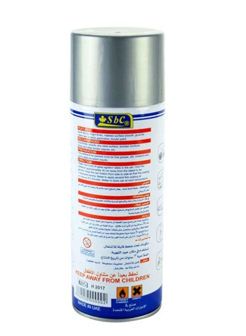 SBC All Purpose Spray Paint 400ml Content Medium Grey - Image 2