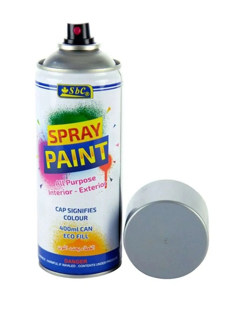 SBC All Purpose Spray Paint 400ml Content Medium Grey - Image 1