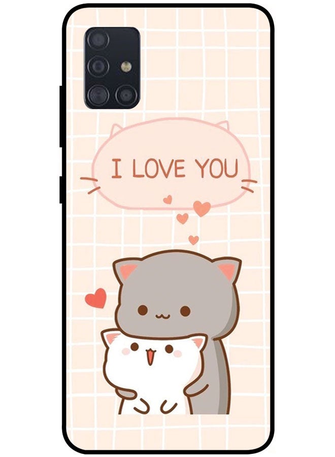 EYE CATCH Protective Case Cover For Samsung Galaxy A51 5G Smart Series Printed Protective Case Cover for Samsung A51 5G I Love You - Image 1