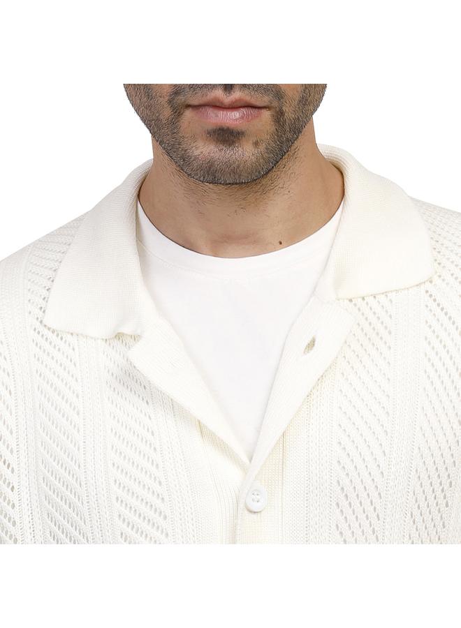 كوب كنزة رجالية عصرية مقاس  - أبيض - Image 4