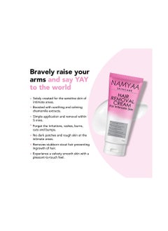 NAMYAA Hair Removal Cream for Intimate Skin women 60gm with After Wax Soothing Serum with Vitamin C 30gm  - Image 4