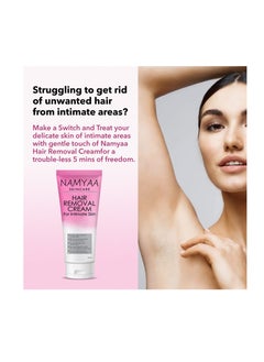 NAMYAA Hair Removal Cream for Intimate Skin women 60gm with After Wax Soothing Serum with Vitamin C 30gm  - Image 3