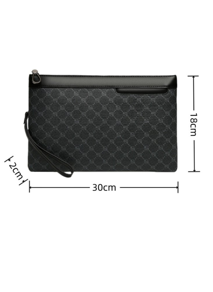 Generic Men's Textured Clutch Bag Stylish large capacity handheld bag for both business and leisure  - Image 3