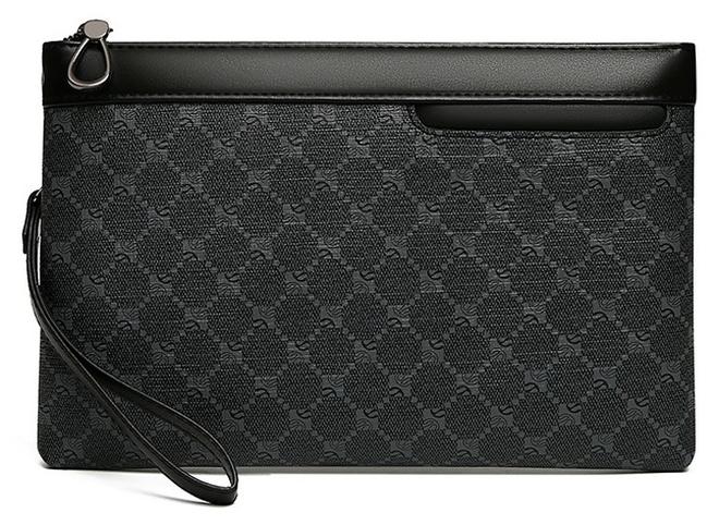 Men's Textured Clutch Bag Stylish large capacity handheld bag for both business and leisure - Image 1