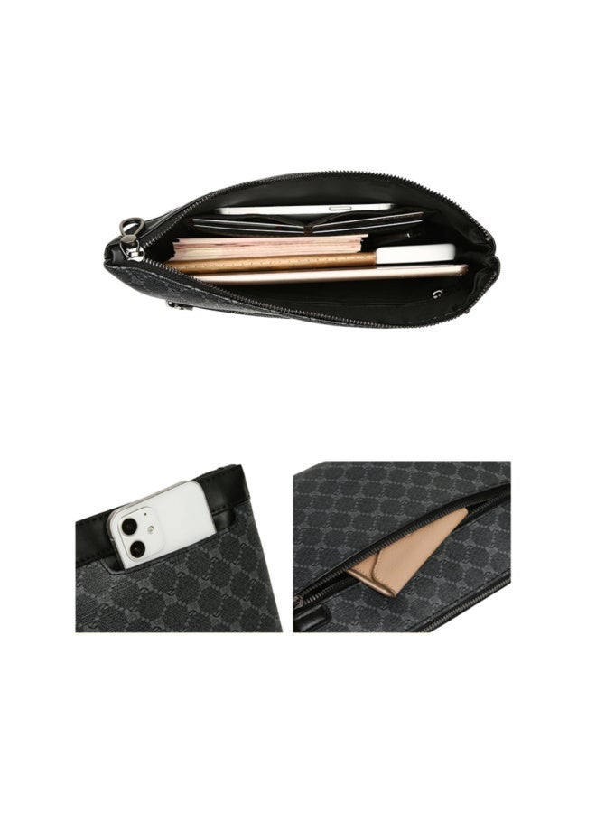 Men's Textured Clutch Bag Stylish large capacity handheld bag for both business and leisure - Image 3