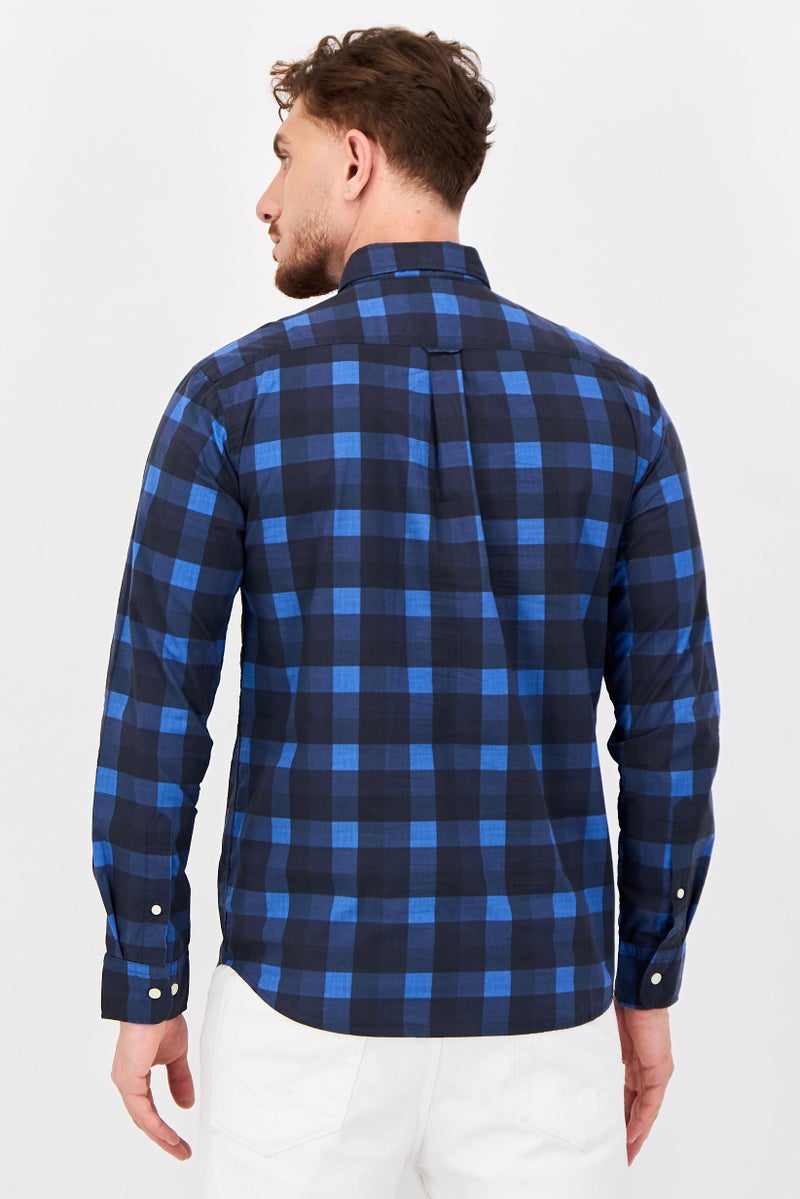 U.S. Polo Assn. Men Tailored Fit Embroidered Logo Long Sleeve Casual Shirt, Multicolor - Image 2