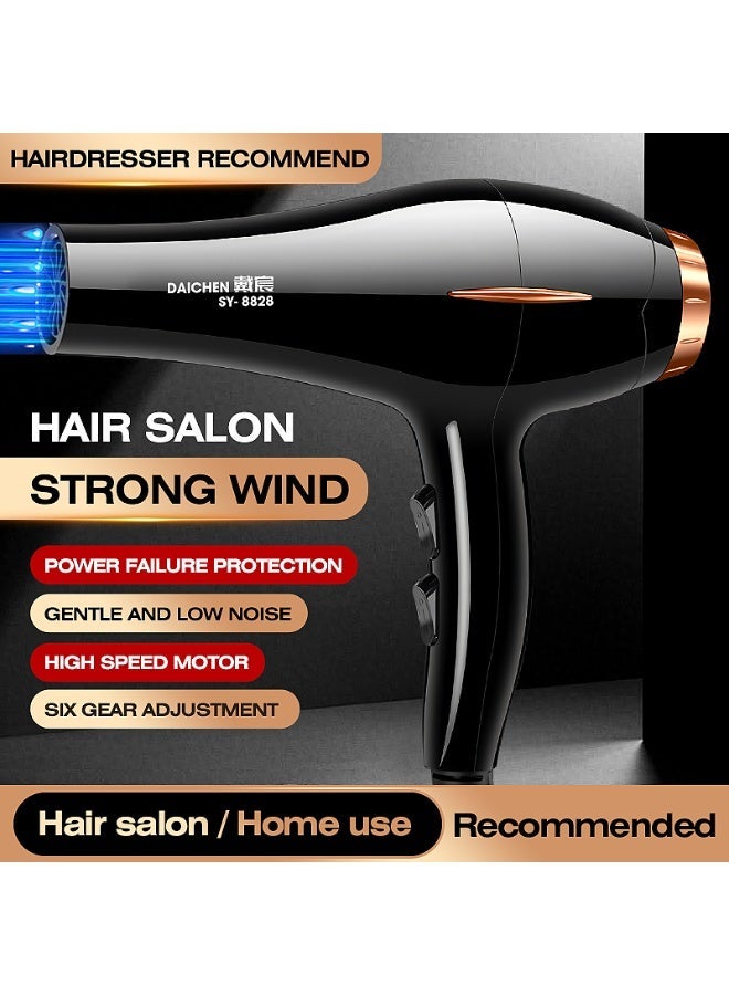 20-in-1 Ionic Hair Dryer, Salon Professional Blow Dryer  Motor Fast Drying with 2 Speed, 3 Heat Setting, with Diffuser, Nozzle, Concentrator Comb for Curly and Straight Hair - Image 4