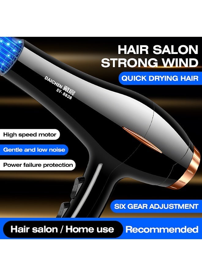 20-in-1 Ionic Hair Dryer, Salon Professional Blow Dryer  Motor Fast Drying with 2 Speed, 3 Heat Setting, with Diffuser, Nozzle, Concentrator Comb for Curly and Straight Hair - Image 5