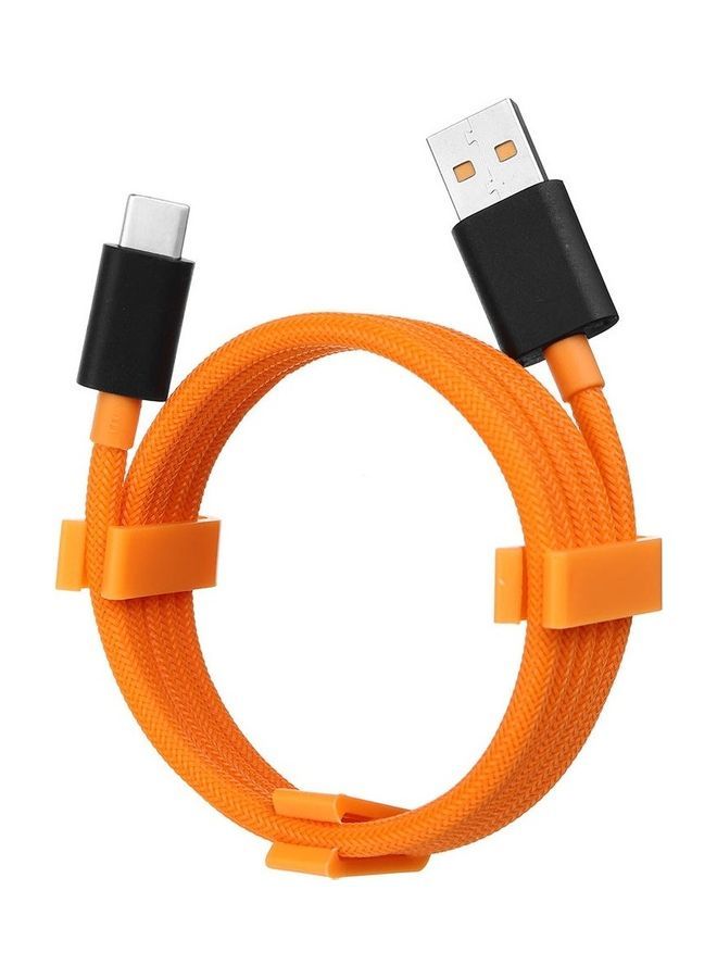 NIBEMINENT McLaren Fast Warp Charge 30W USB Type-C Cable 100cm Orange/Black  - Image 1