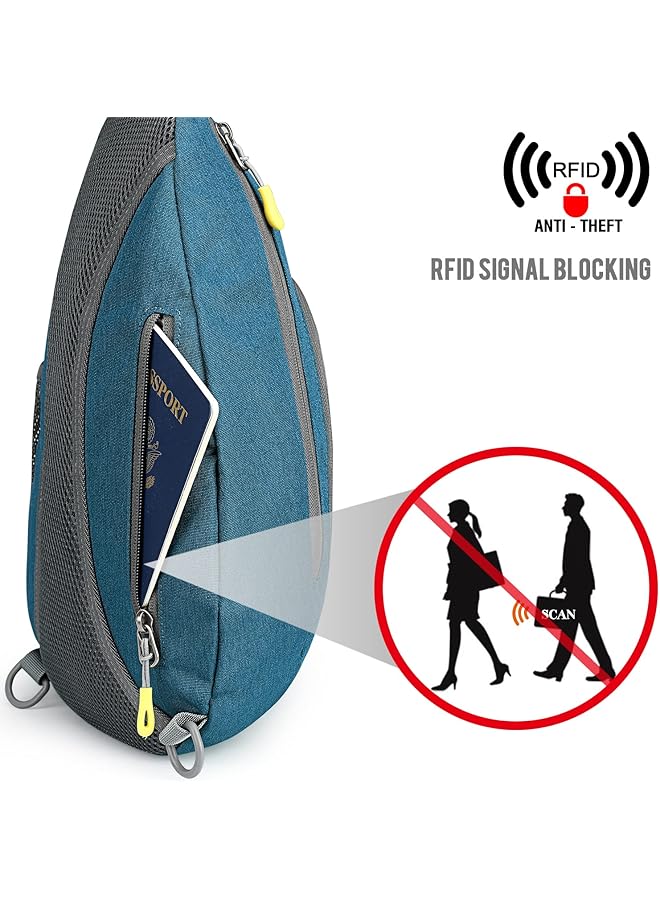 G4Free Small Hiking Daypack RFID Blocking Crossbody Sling Bag Chest Shoulder Backpack for Men Women - Image 3