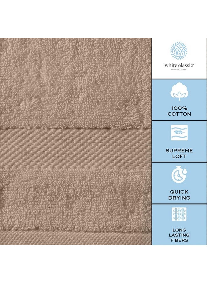White Classic White Classic Luxury Soft Bath Sheet Towels - 650 GSM Cotton Luxury Bath Towels Extra Large 35x70 | Highly Absorbent and Quick Dry | Hotel Collection Extra Large Bath Towels Oversized, Taupe, 2 Pack  - Image 3