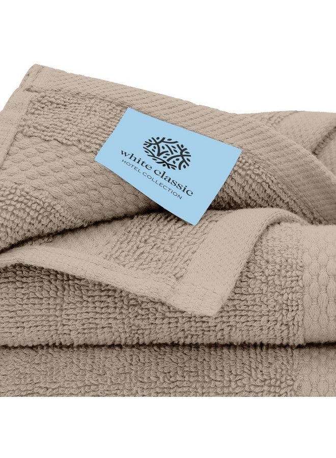White Classic White Classic Luxury Soft Bath Sheet Towels - 650 GSM Cotton Luxury Bath Towels Extra Large 35x70 | Highly Absorbent and Quick Dry | Hotel Collection Extra Large Bath Towels Oversized, Taupe, 2 Pack  - Image 5