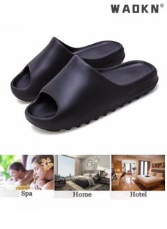 WAOKN Slippers for Women/Men Quick Drying Slide Sandal with Thick Sole Non-Slip Soft Shower Slippers Open Toe Spa Bath Pool Gym House Sandals for Indoor & Outdoor Casual Indoor Bathroom Home Non-slip Shoes  - Image 1