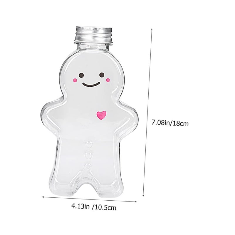 5Pcs Reusable Plastic Beverage Bottles With Lids For Milk Tea Juice Lightweight Daily Use - Image 3