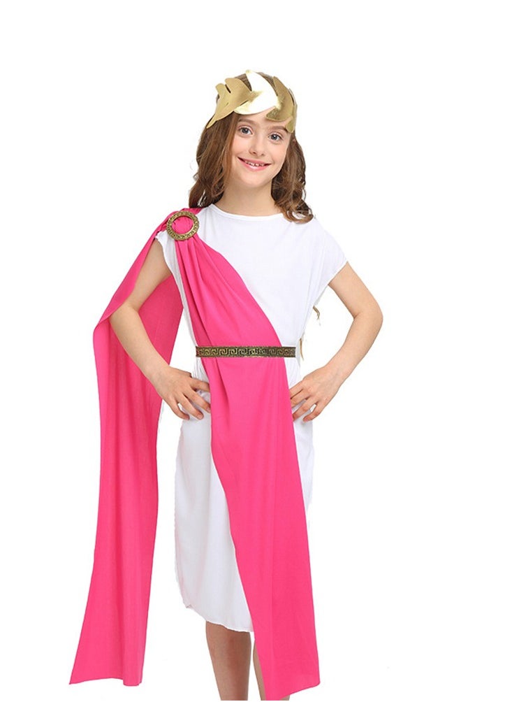 Al Aoyama girl Halloween Costume Children's Roman Goddess Greek Queen Cosplay Long Dress, Kids' Greek Roman Costume  - Image 1