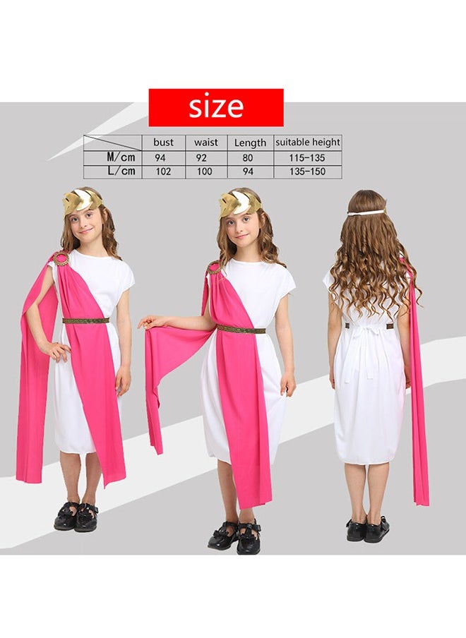 Al Aoyama girl Halloween Costume Children's Roman Goddess Greek Queen Cosplay Long Dress, Kids' Greek Roman Costume  - Image 2