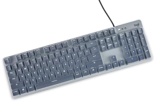 CASEDAO Keyboard Cover Skin for Logitech K845 Mechanical Illuminated Keyboard, Logitech K845 Keyboard Protector Accessories,Ultra Thin Desktop PC Silicone Keyboard Cover-Clear - Image 1